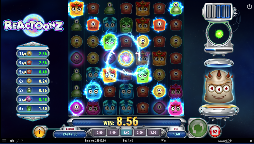 Reactoonz feature insertion